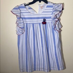 Blue and white shirt